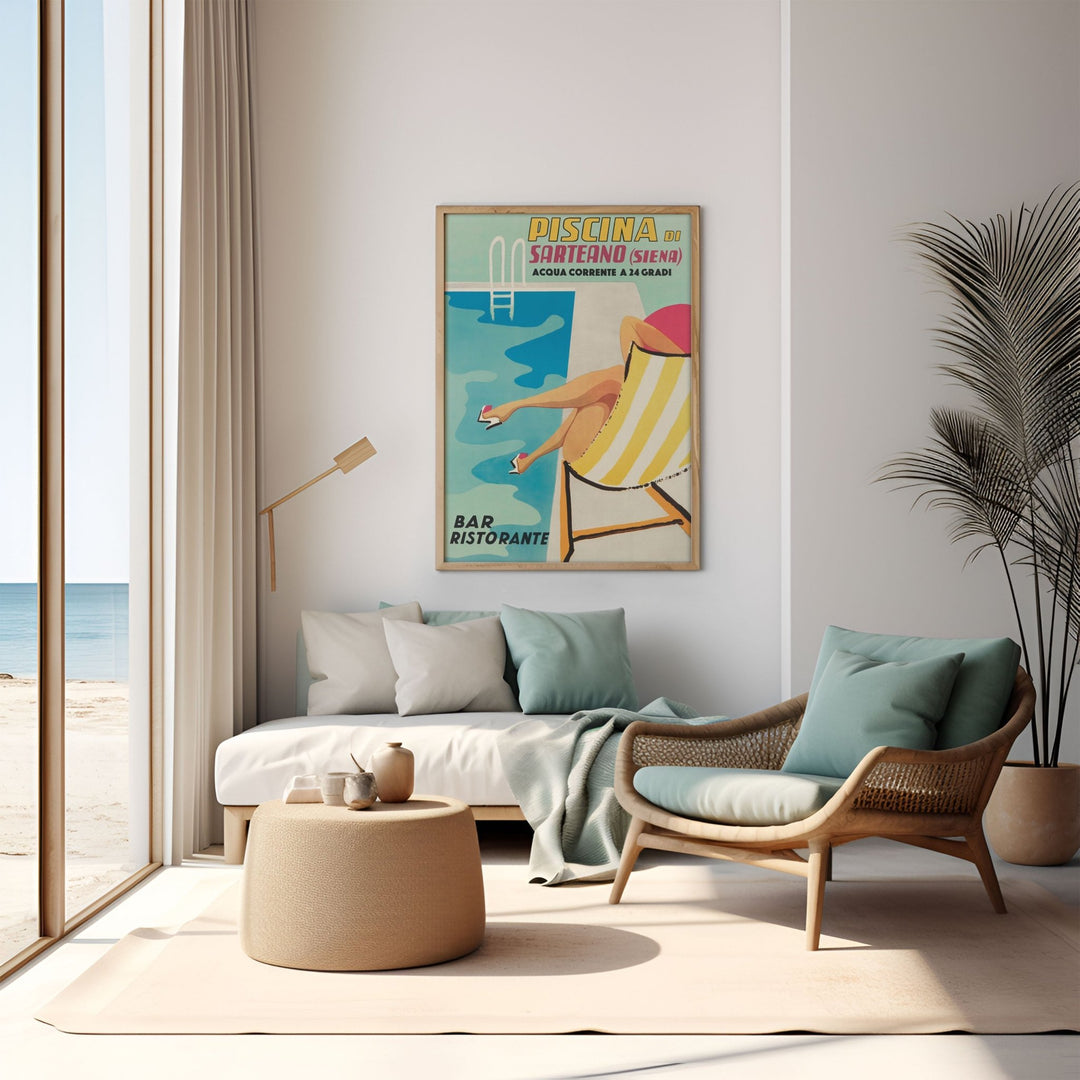 Piscina Di Sartean Vintage Wall Art wall - art - picture - poster