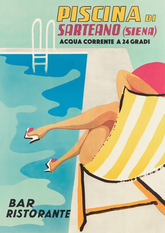 Piscina Di Sartean Vintage Wall Art