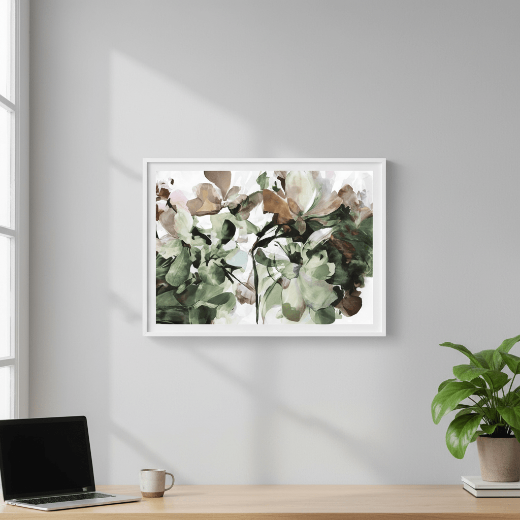 Pistachio Hydrangea by Deer Muskeeter wall - art - picture - poster