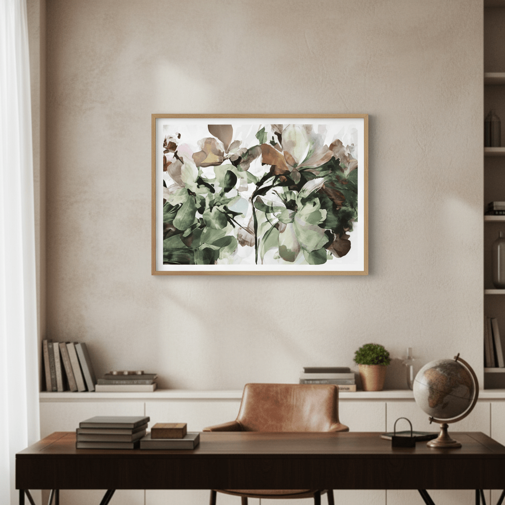 Pistachio Hydrangea by Deer Muskeeter wall - art - picture - poster