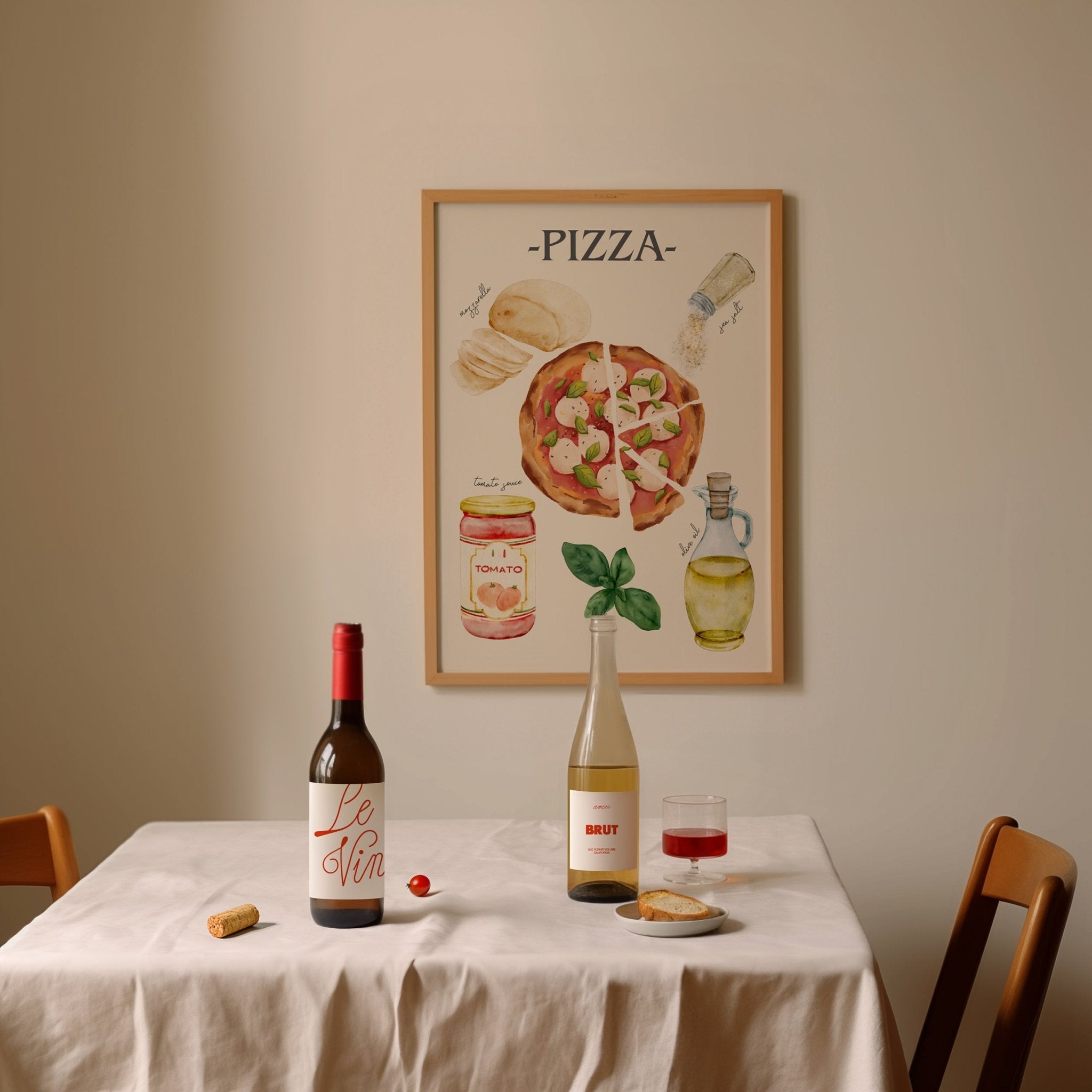 Pizza Recipe Kitchen Wall Art Prints - Style My Wall