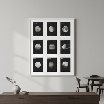 Planets with Data Family by Florent Bodart wall - art - picture - poster