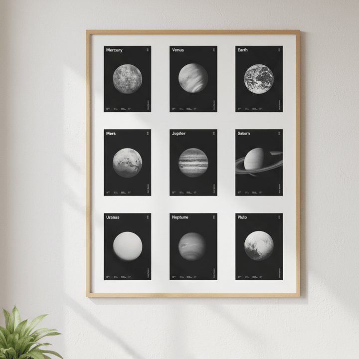Planets with Data Family by Florent Bodart wall - art - picture - poster