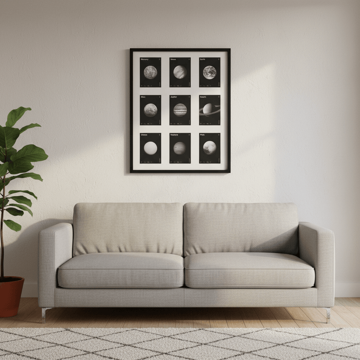 Planets with Data Family by Florent Bodart wall - art - picture - poster
