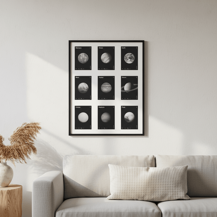 Planets with Data Family by Florent Bodart wall - art - picture - poster