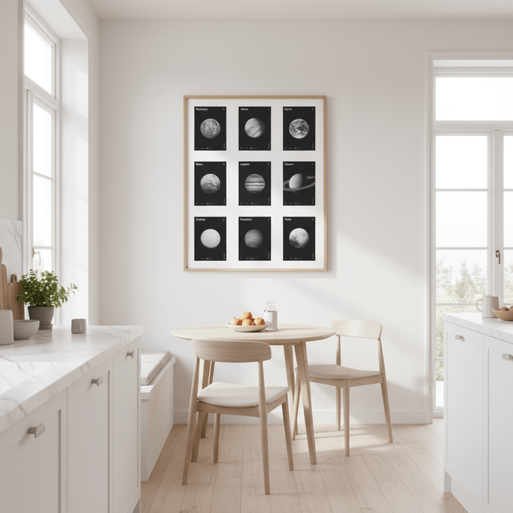 Planets with Data Family by Florent Bodart wall - art - picture - poster