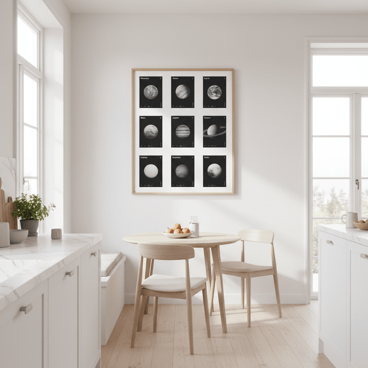 Planets with Data Family by Florent Bodart wall - art - picture - poster