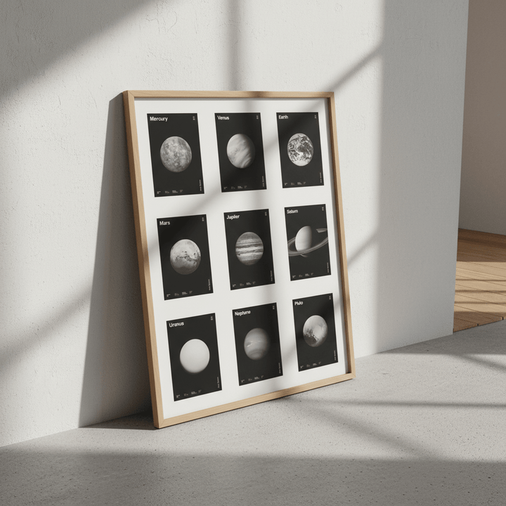 Planets with Data Family by Florent Bodart wall - art - picture - poster