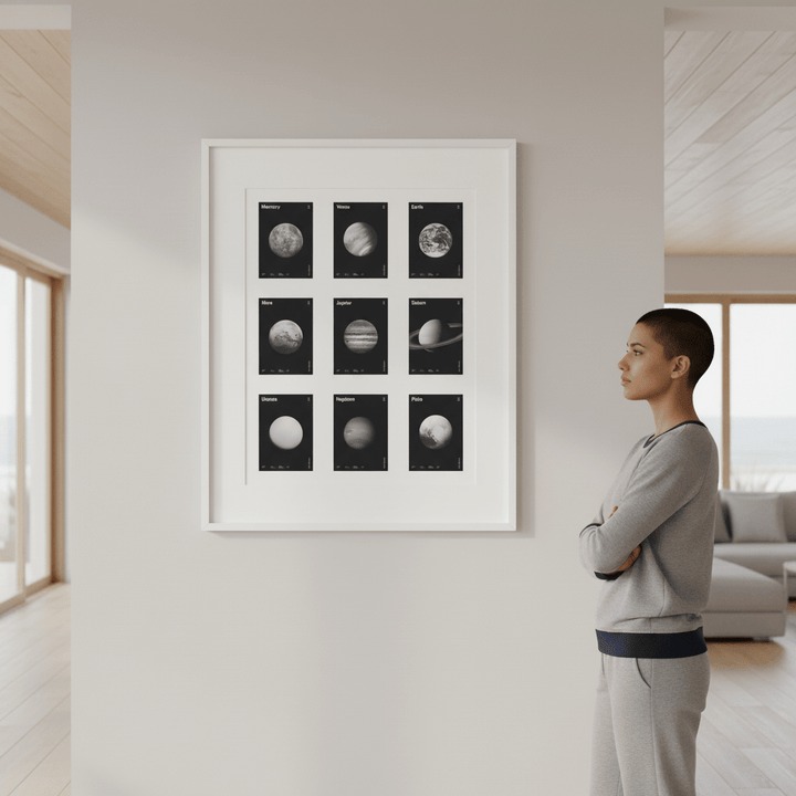 Planets with Data Family by Florent Bodart wall - art - picture - poster