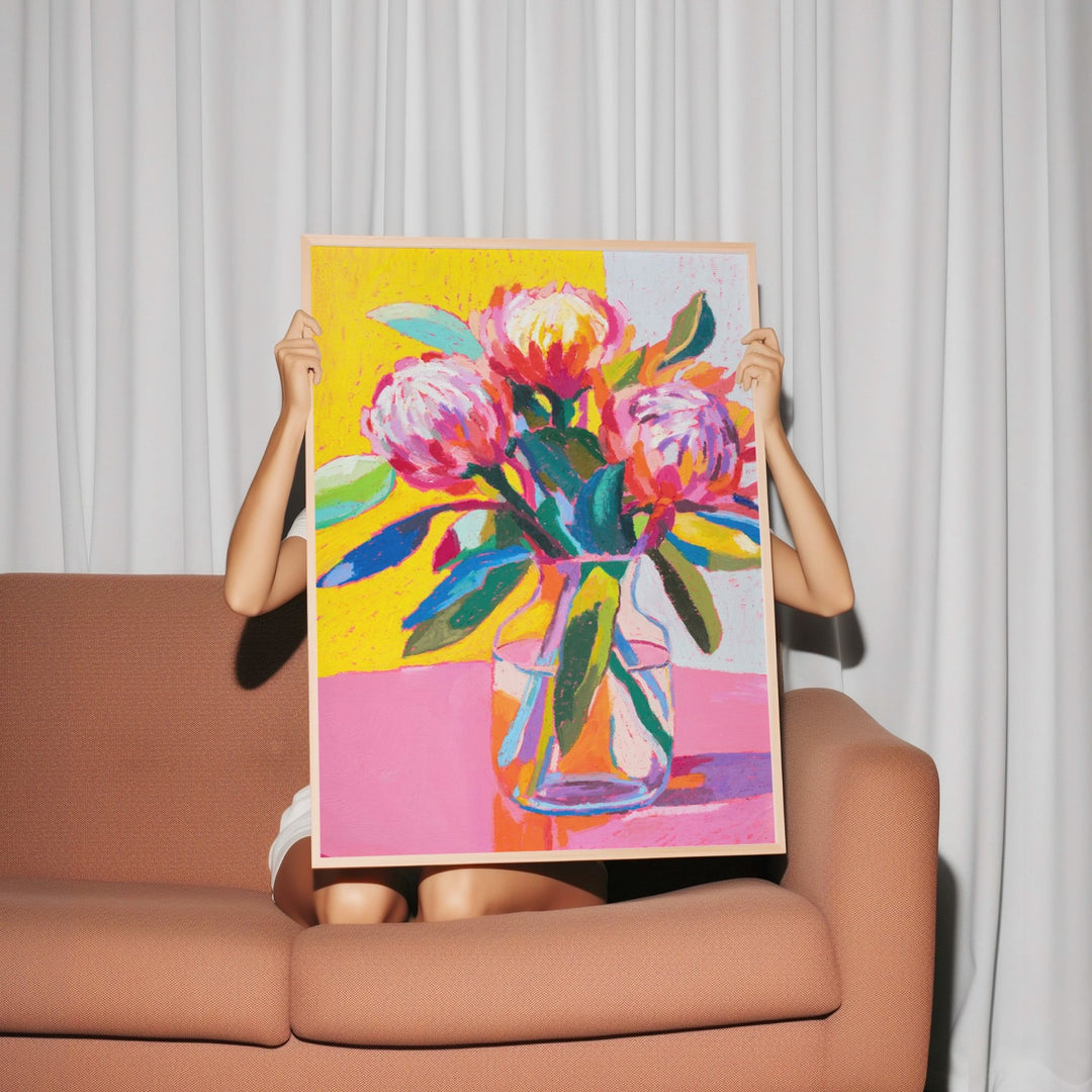 Playful Protea by Julia Ockert wall - art - picture - poster