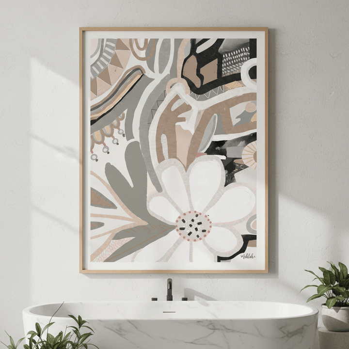 Polly Earth Flower by Inkheart Designs wall - art - picture - poster