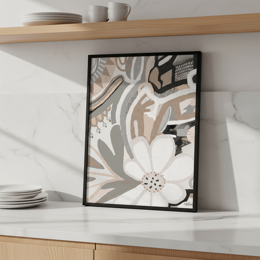 Polly Earth Flower by Inkheart Designs wall - art - picture - poster