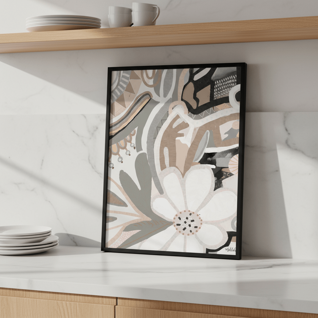 Polly Earth Flower by Inkheart Designs wall - art - picture - poster