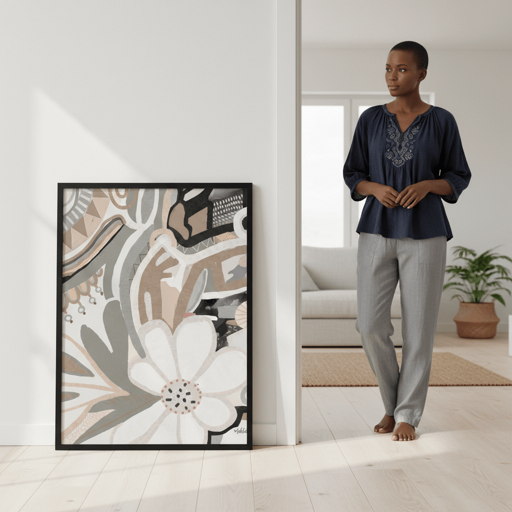 Polly Earth Flower by Inkheart Designs wall - art - picture - poster