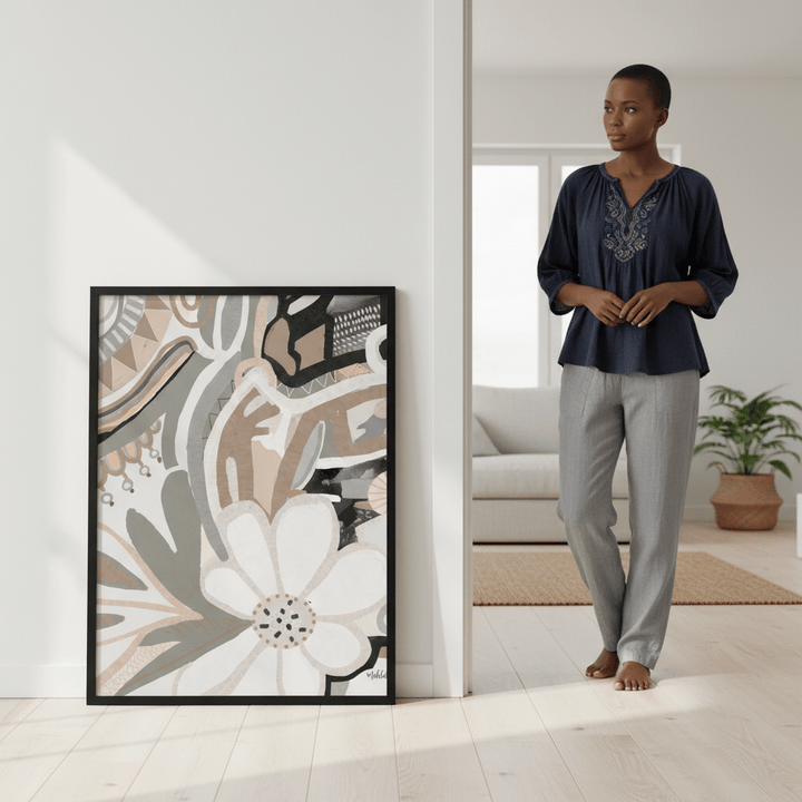 Polly Earth Flower by Inkheart Designs wall - art - picture - poster