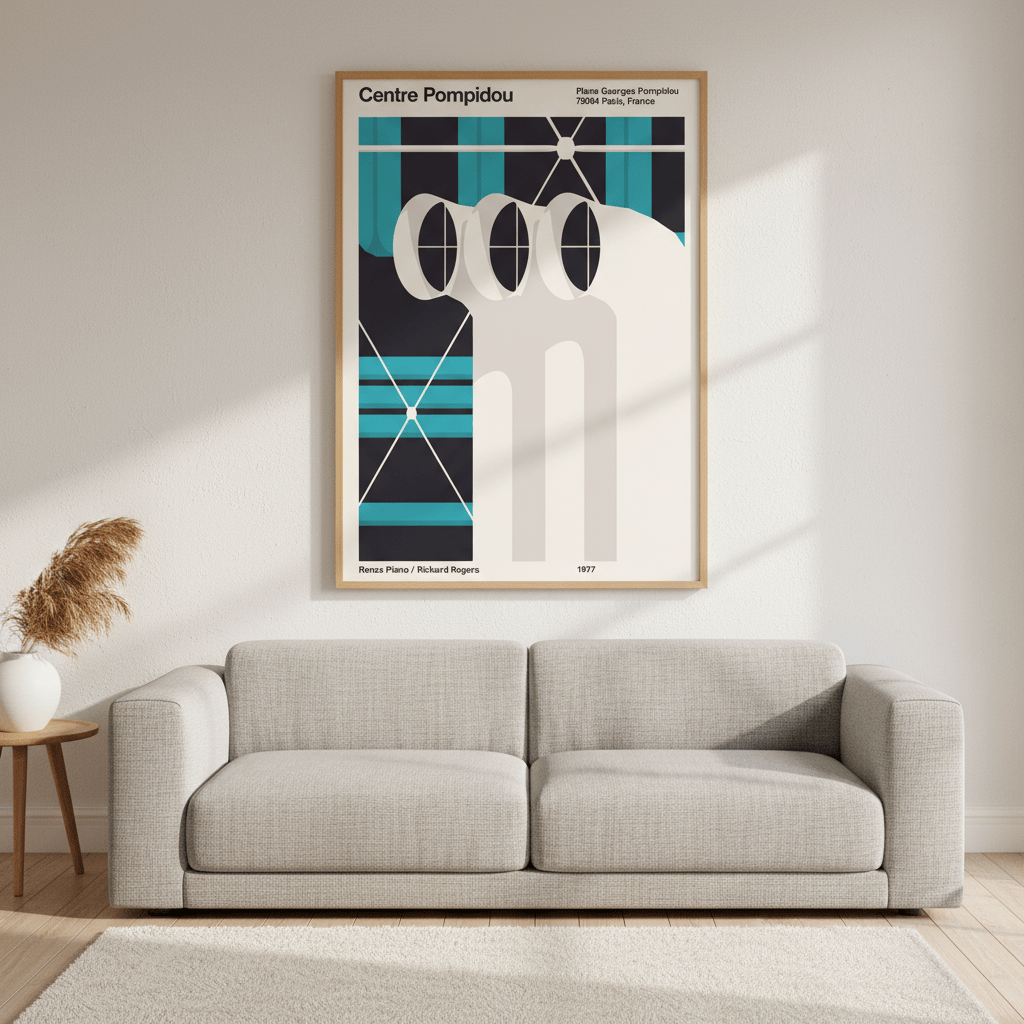 Pompidou V2 Plan de Travail by Florent Bodart wall - art - picture - poster