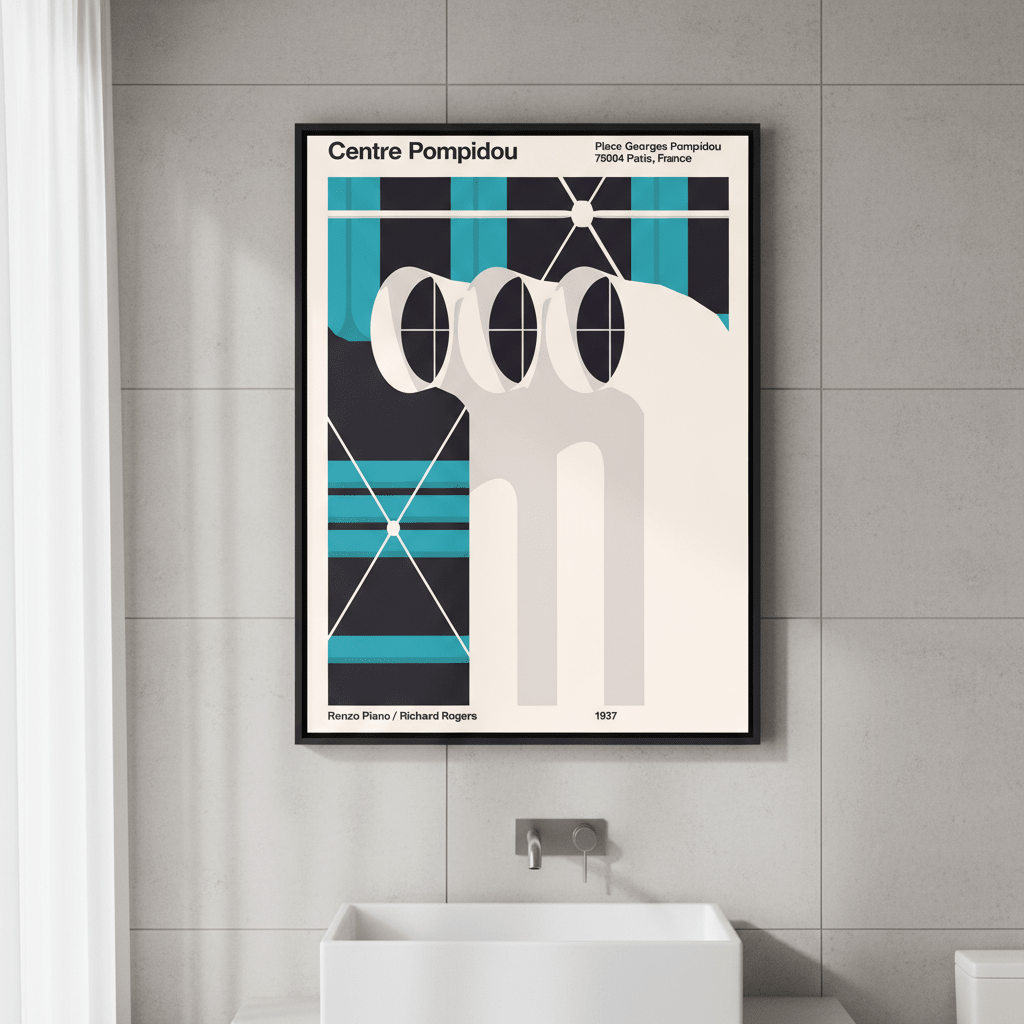 Pompidou V2 Plan de Travail by Florent Bodart wall - art - picture - poster