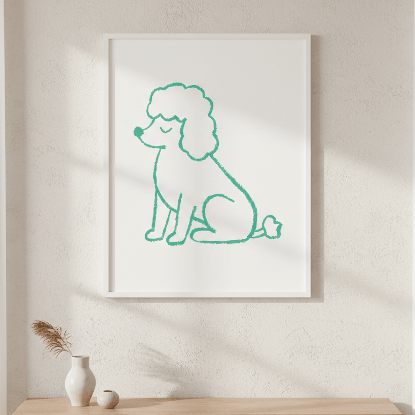 Poodle by Silvia Visscher wall - art - picture - poster