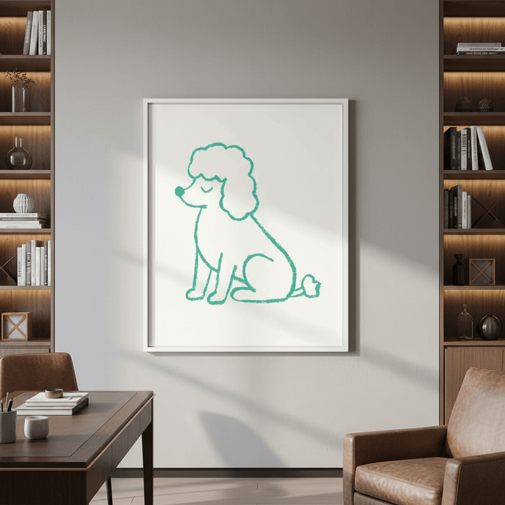 Poodle by Silvia Visscher wall - art - picture - poster
