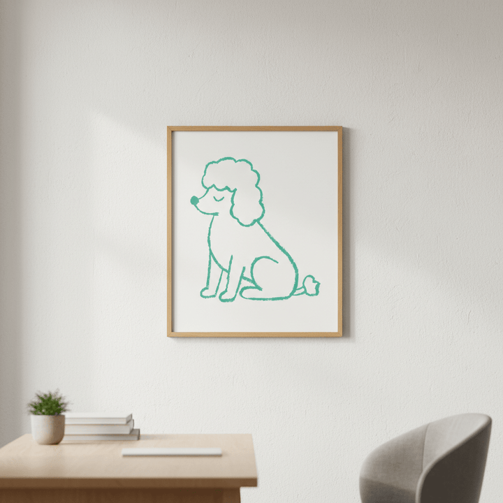 Poodle by Silvia Visscher wall - art - picture - poster