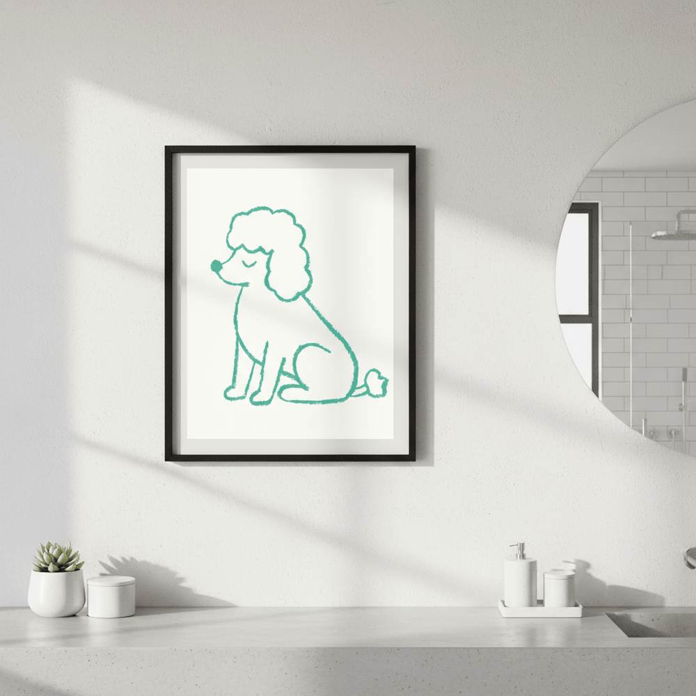Poodle by Silvia Visscher wall - art - picture - poster