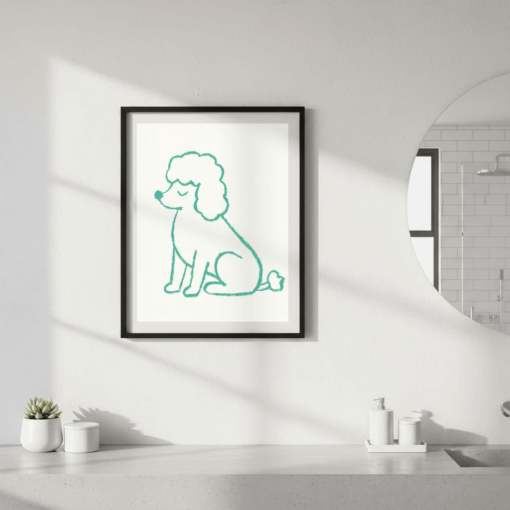 Poodle by Silvia Visscher wall - art - picture - poster
