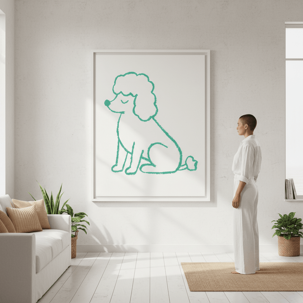 Poodle by Silvia Visscher wall - art - picture - poster
