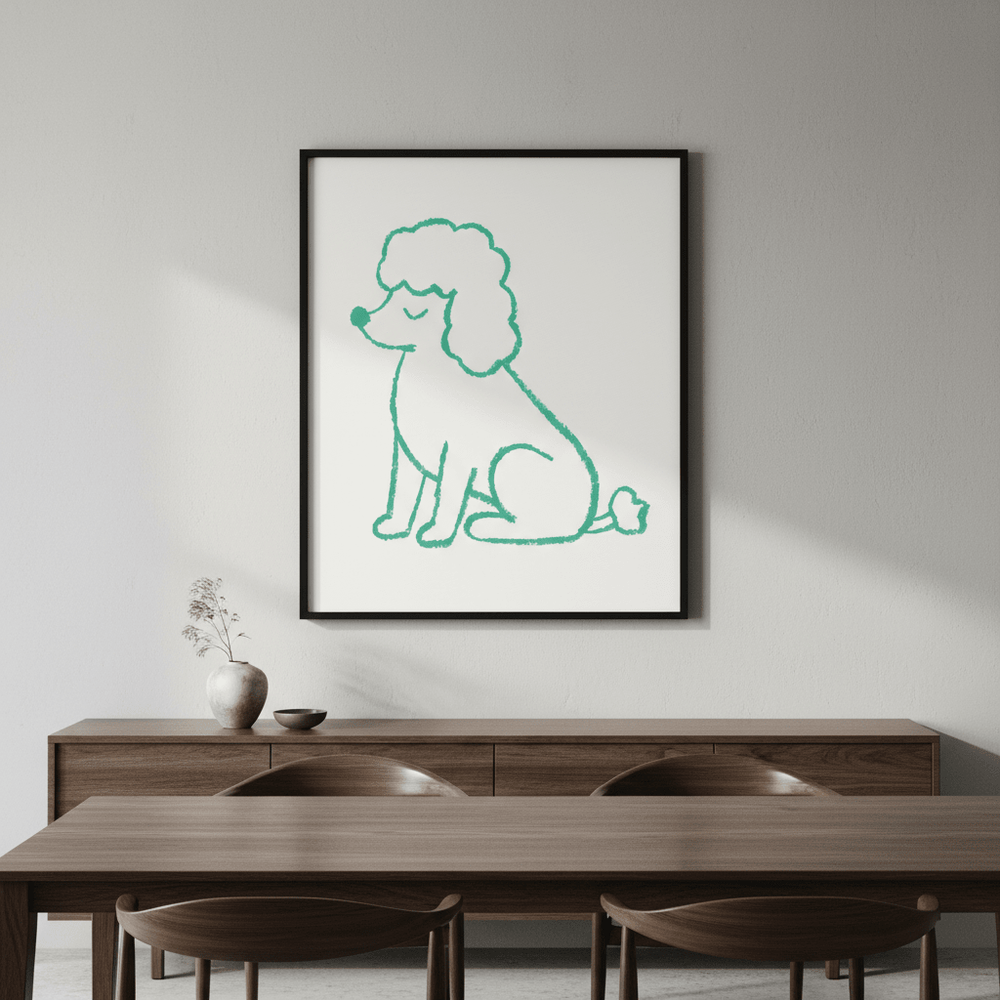 Poodle by Silvia Visscher wall - art - picture - poster