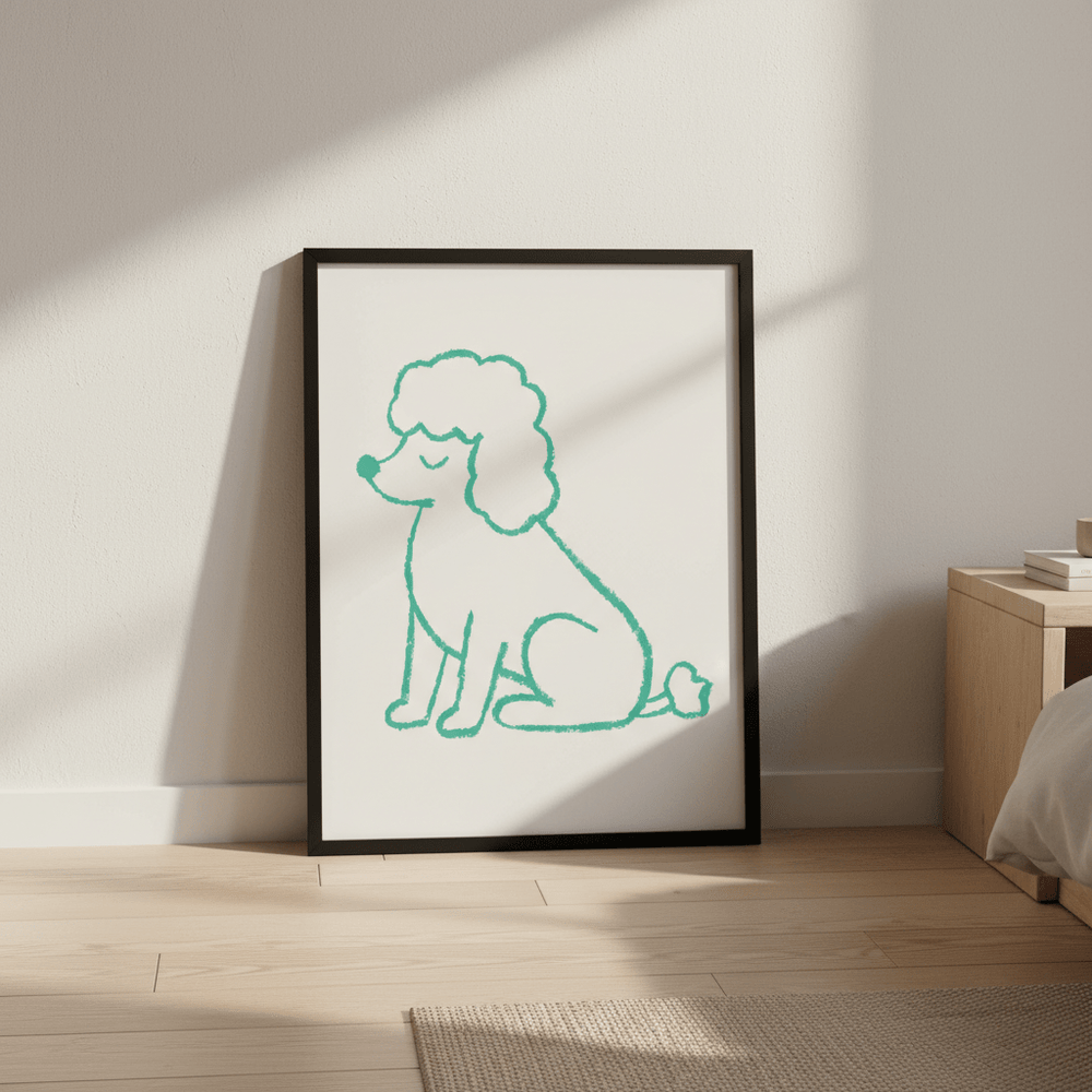 Poodle by Silvia Visscher wall - art - picture - poster