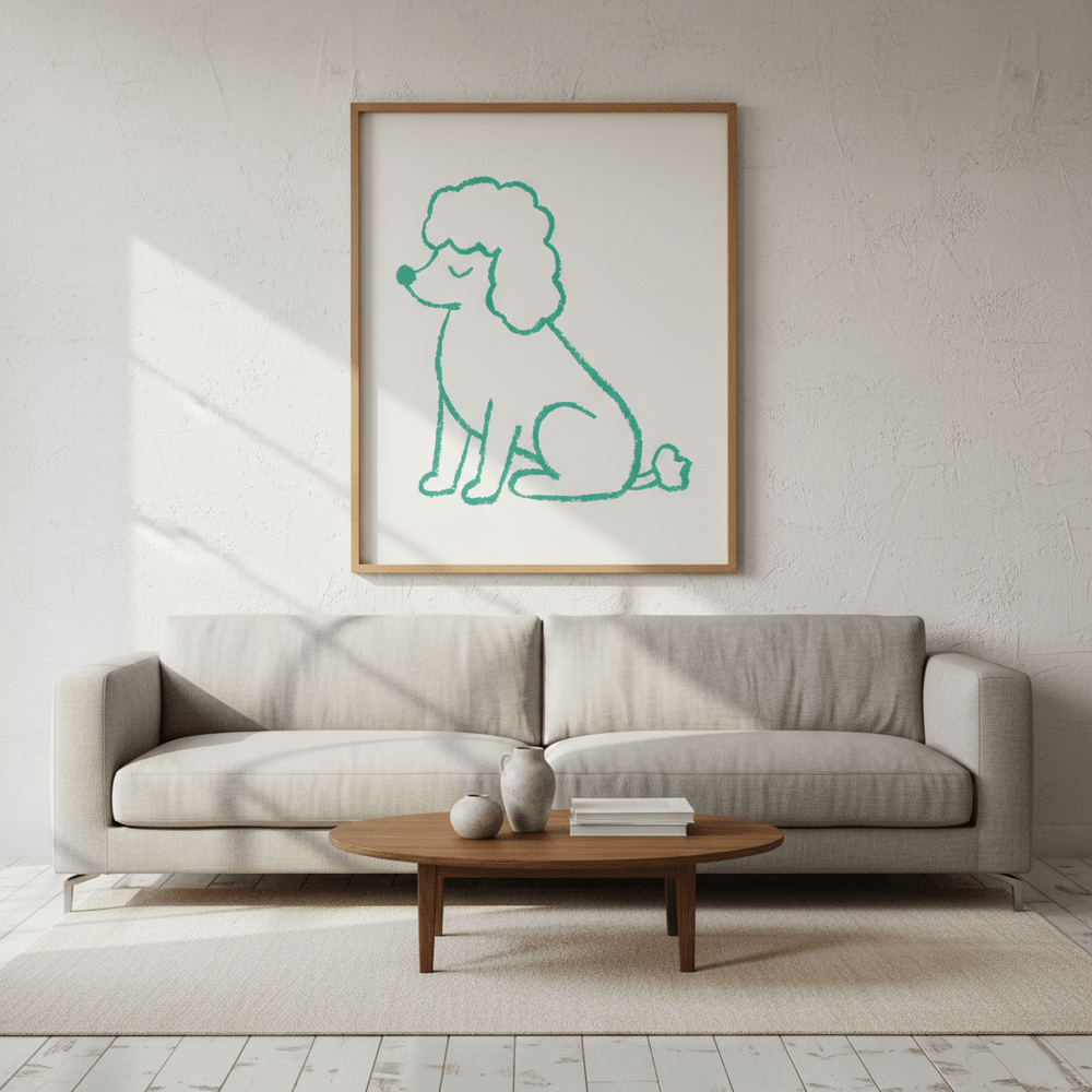 Poodle by Silvia Visscher wall - art - picture - poster
