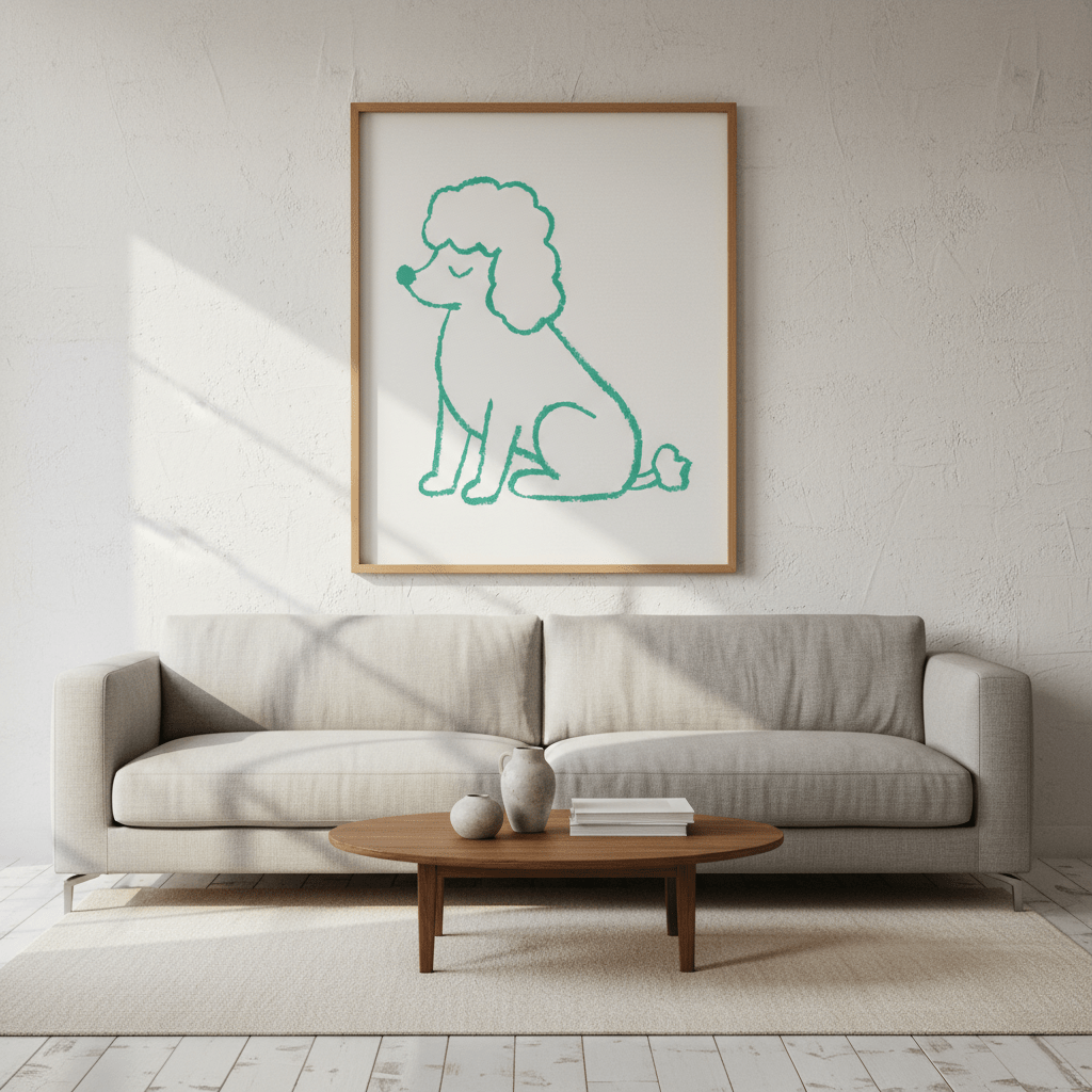 Poodle by Silvia Visscher wall - art - picture - poster