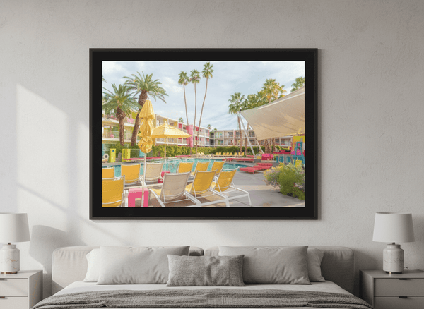 Poolside At The Colorful Saguaro Hotel By Tom Windeknecht