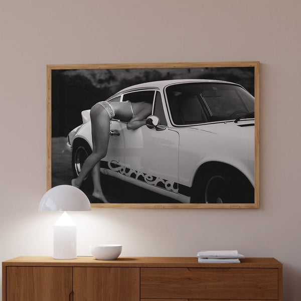 Porsche Carrera Woman Photography Wall Art
