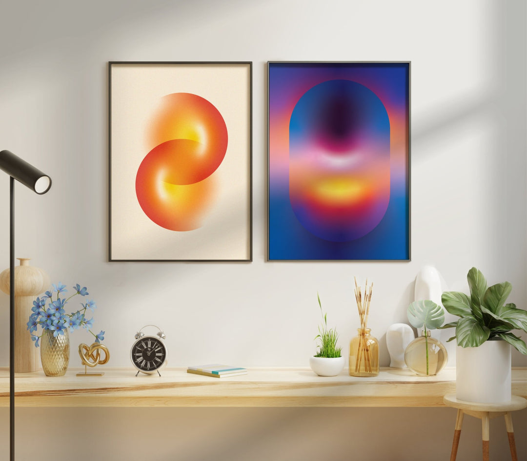 Portal of Flame Set of 2 Prints wall - art - picture - poster