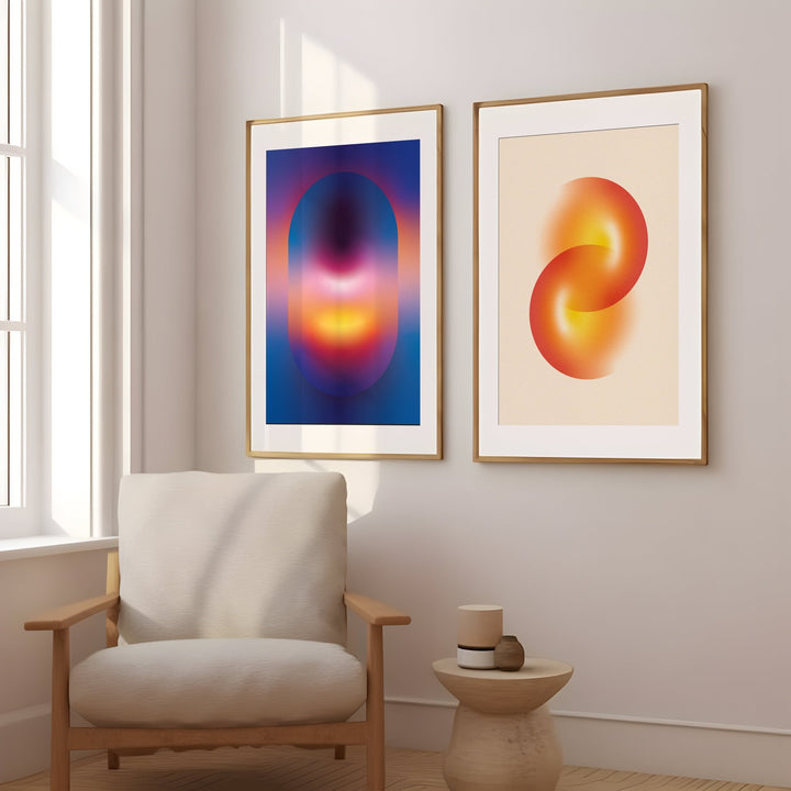 Portal of Flame Set of 2 Prints wall - art - picture - poster