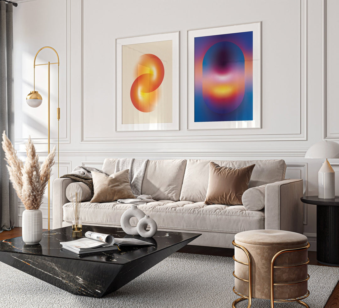 Portal of Flame Set of 2 Prints wall - art - picture - poster