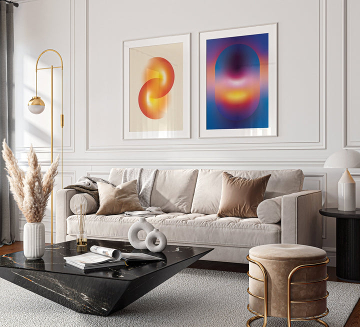 Portal of Flame Set of 2 Prints wall - art - picture - poster