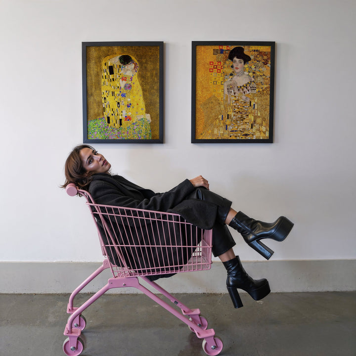 Portrait & The Kiss Exhibition Prints by Gustav Klimt wall - art - picture - poster