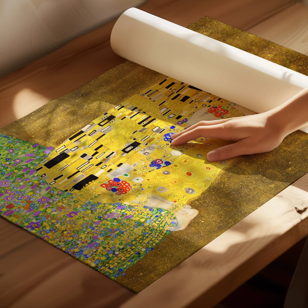 Portrait & The Kiss Exhibition Prints by Gustav Klimt wall - art - picture - poster