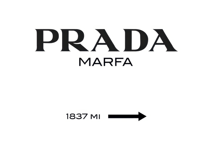 Prada Marfa Landscape Wall Art frame