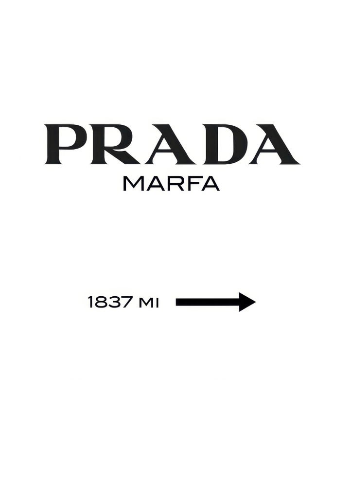 Prada Marfa Portrait Wall Art frame
