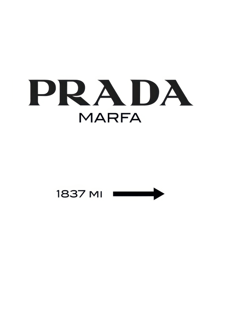 Prada Marfa Portrait Wall Art