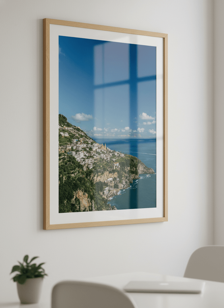 Contemporary wall art featured in a bright modern office workspace