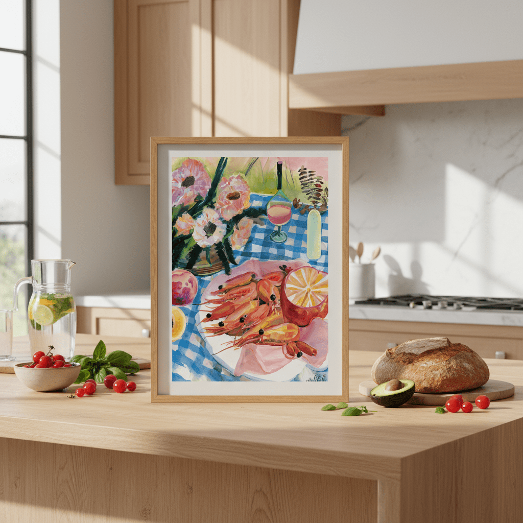 Prawn Lunch by Inkheart Designs wall - art - picture - poster