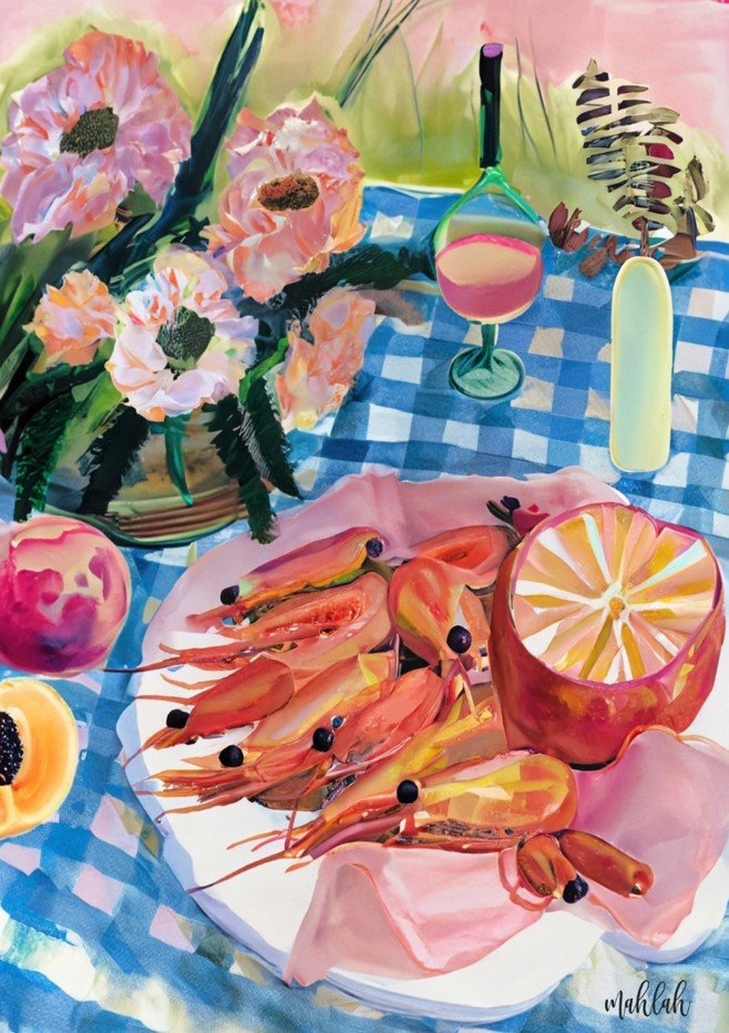 Prawn Lunch by Inkheart Designs