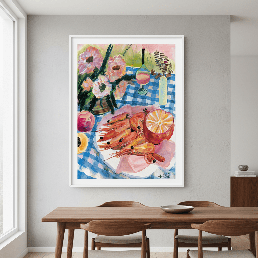 Prawn Lunch by Inkheart Designs wall - art - picture - poster