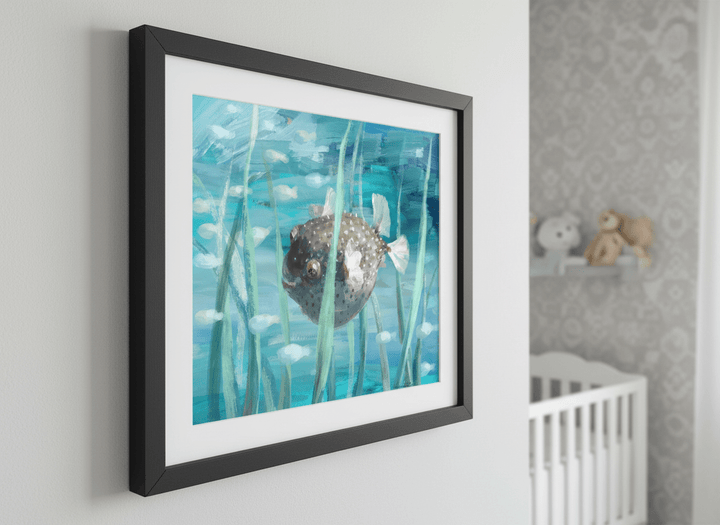 Soft neutral wall art styled in a serene nursery with pastel tones