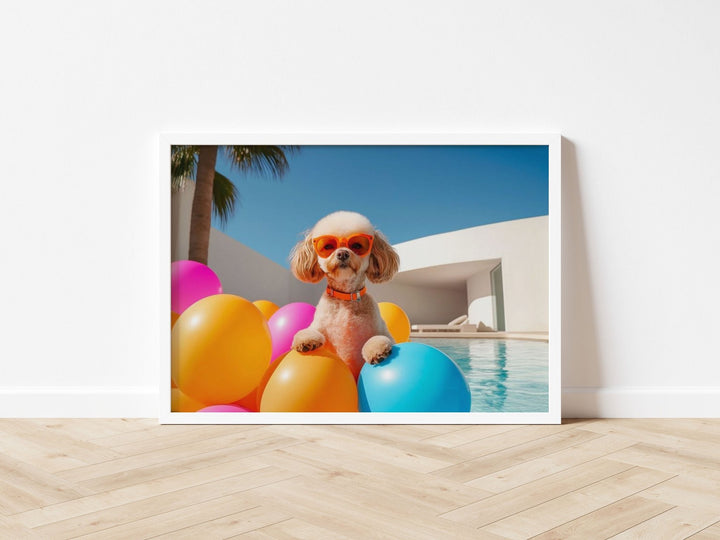 Pup Fiction Palm Springs Edition,livingroom,timber border
