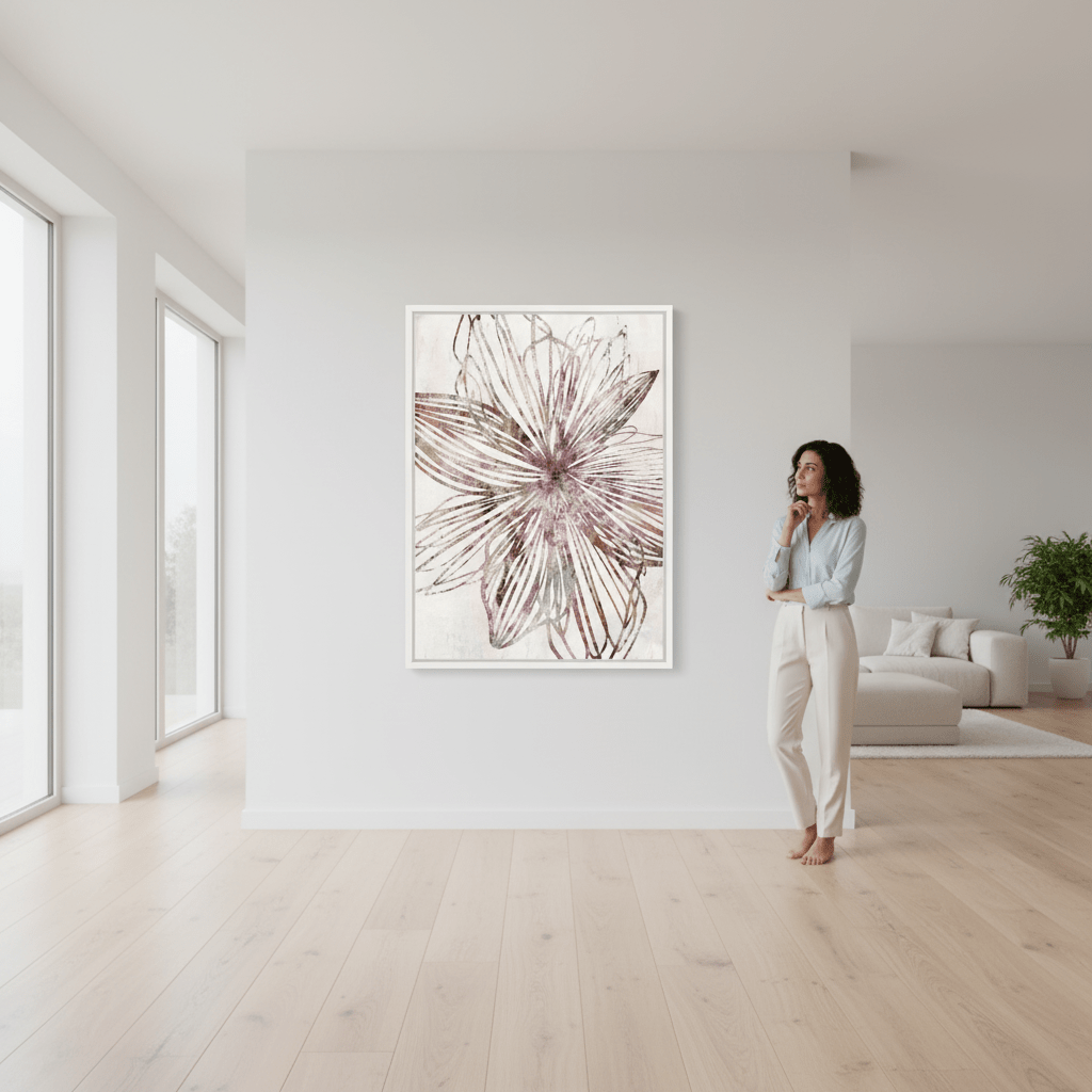 Purple Striped Floral by Deer Muskeeter wall - art - picture - poster