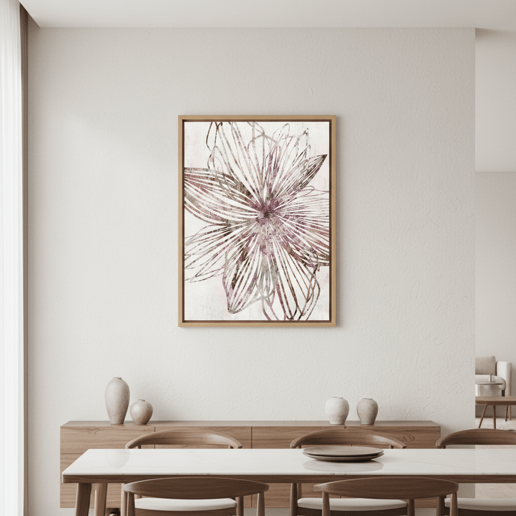 Purple Striped Floral by Deer Muskeeter wall - art - picture - poster